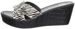 Sandal i zebra kalveskind med hår